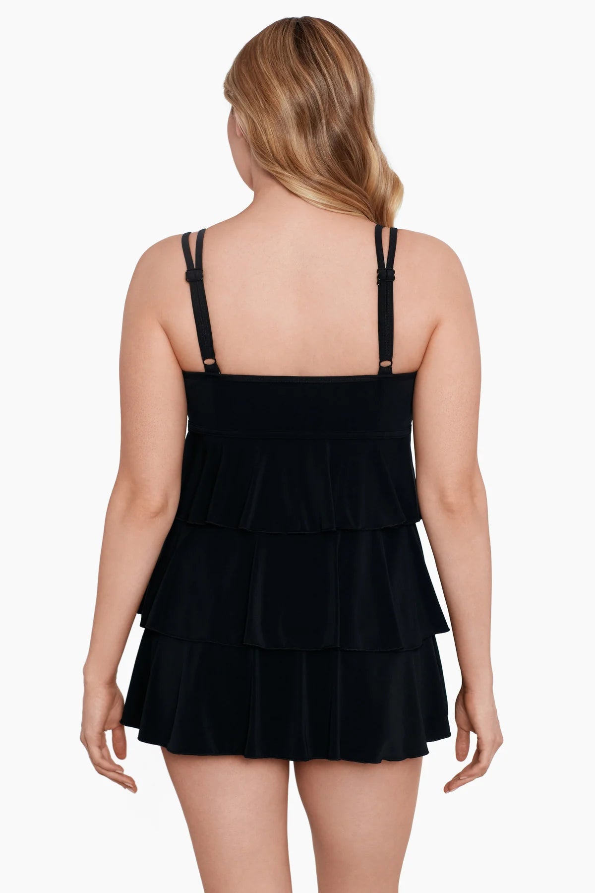 Upload image to gallery, Night Gala plain ruffled swimsuit dress
