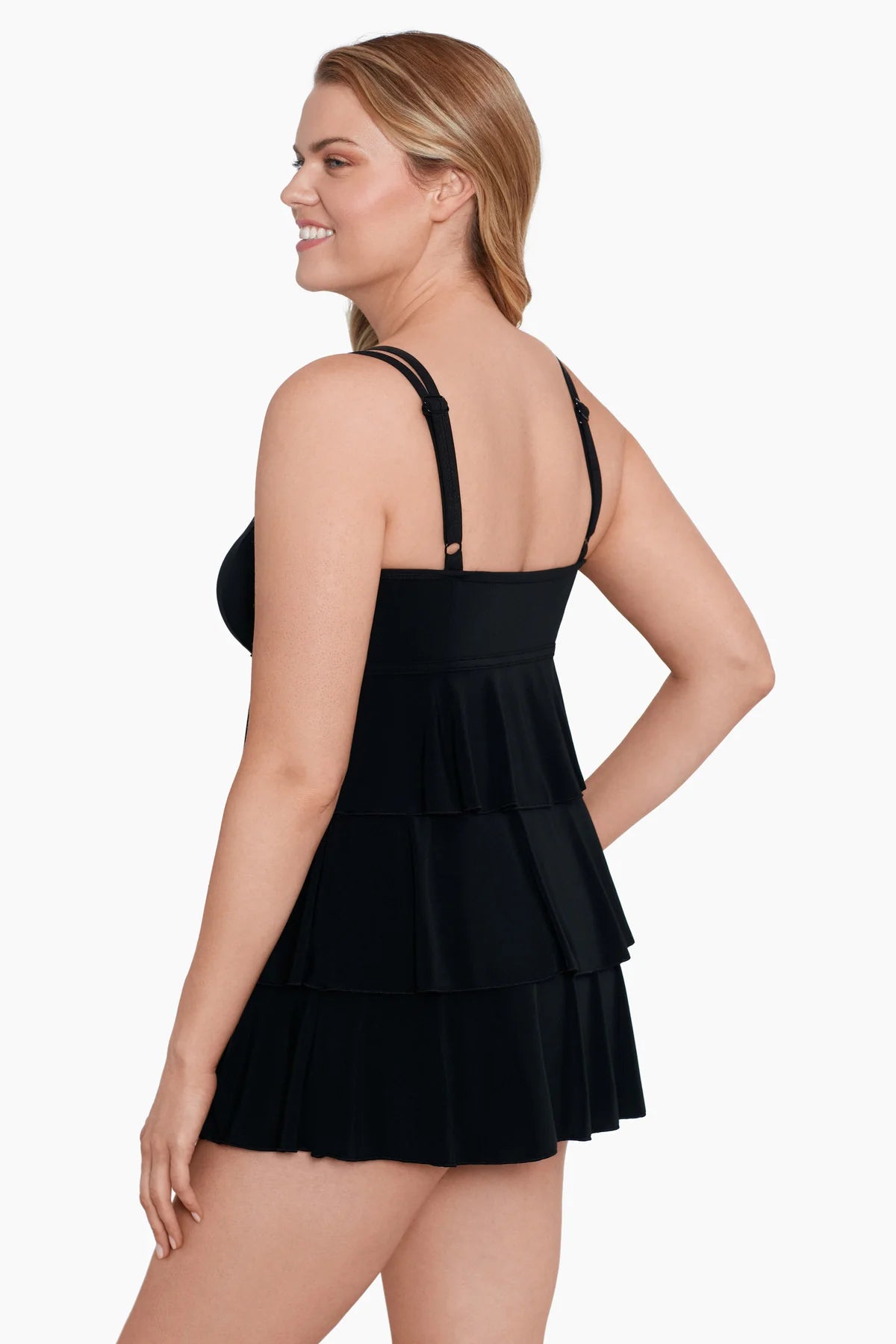 Upload image to gallery, Night Gala plain ruffled swimsuit dress

