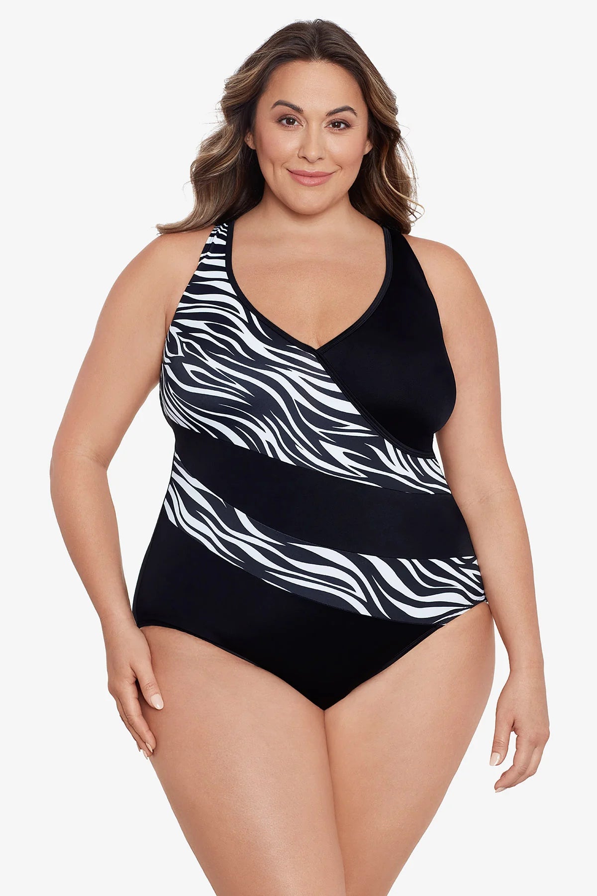 Charger l'image dans la galerie, Maillot 1pc avec insertions zébrées Animal Instinct
