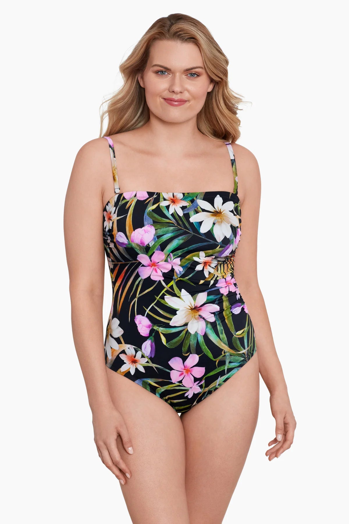 Charger l'image dans la galerie, Maillot 1pc bandeau imp. fleurs exotiques Elysian Fields
