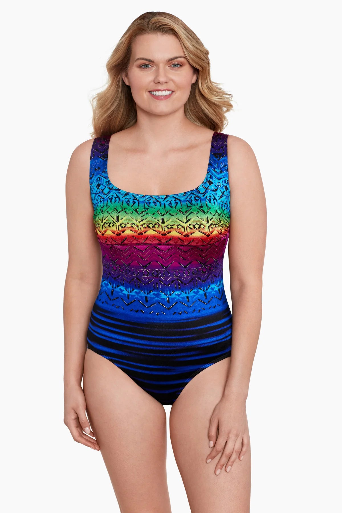 Charger l'image dans la galerie, Maillot 1p imp. multi croisé à l'arrière Mombasa

