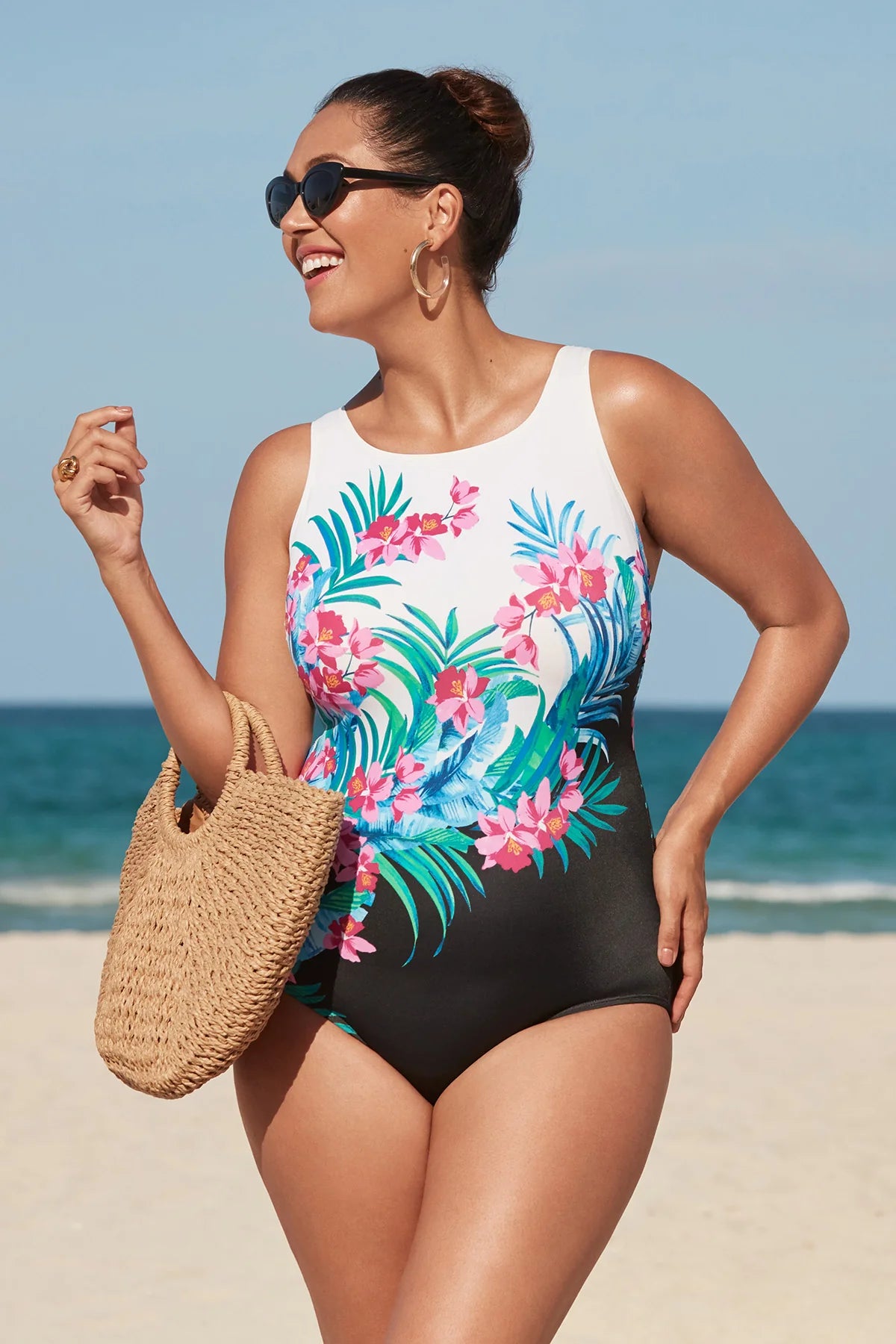 Upload image to gallery, Maillot 1p exotique encolure haute Fiji Isle
