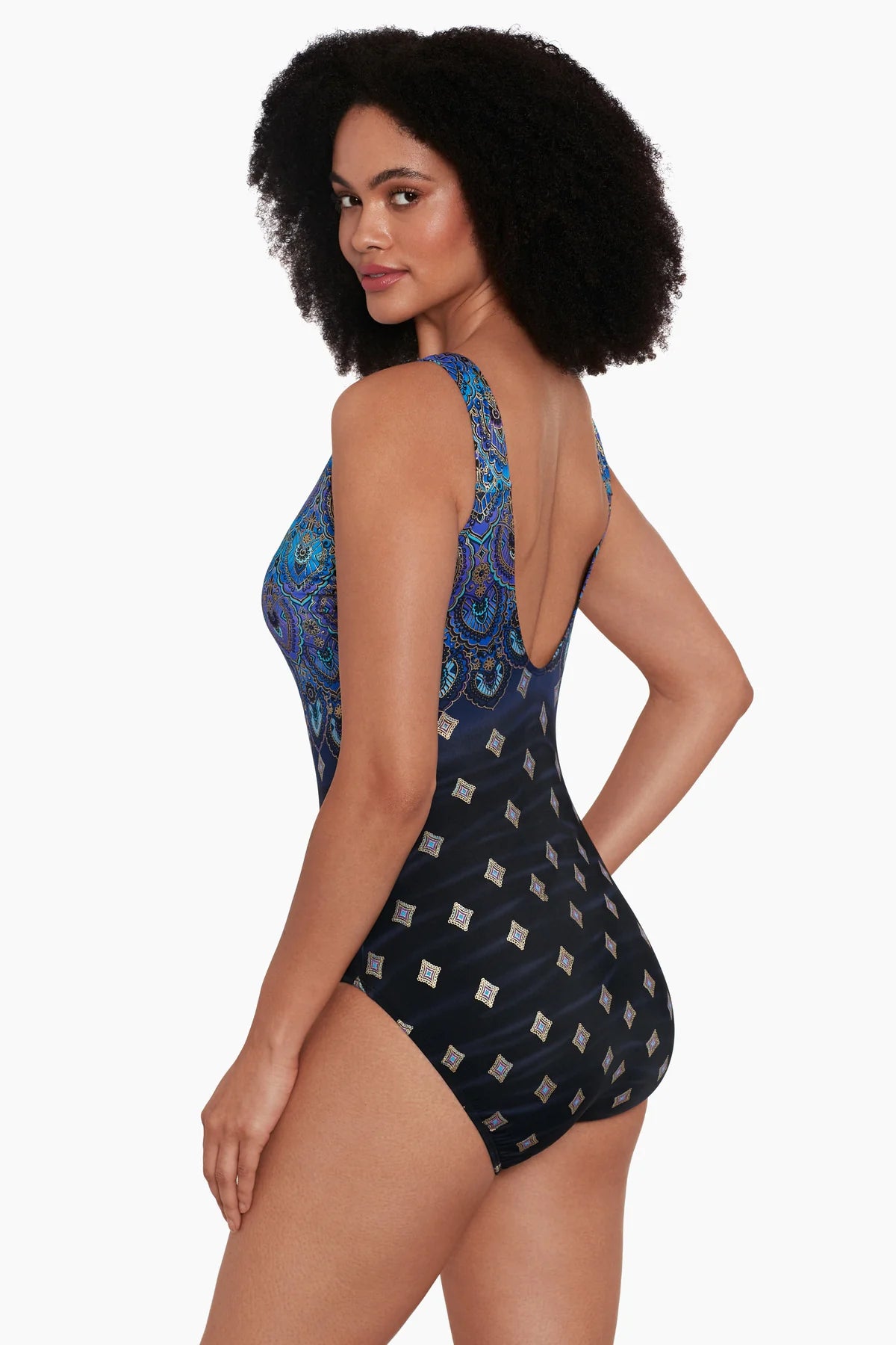 Charger l'image dans la galerie, Maillot 1pc encolure haute mosaïques Pasha

