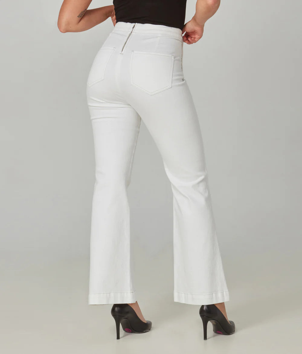Charger l'image dans la galerie, Pantalon jean évasé boutons latéraux - Lola Jeans
