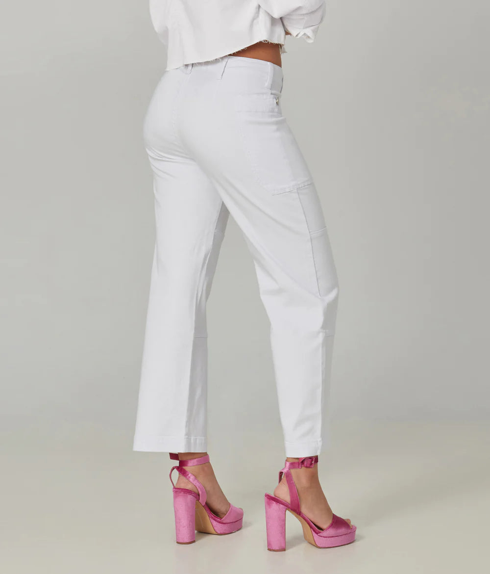 Charger l'image dans la galerie, Pantalon blanc cargo - Lola Jeans
