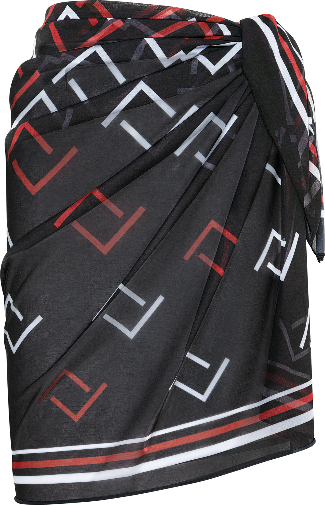 Geometric print chiffon sarong - Naturana