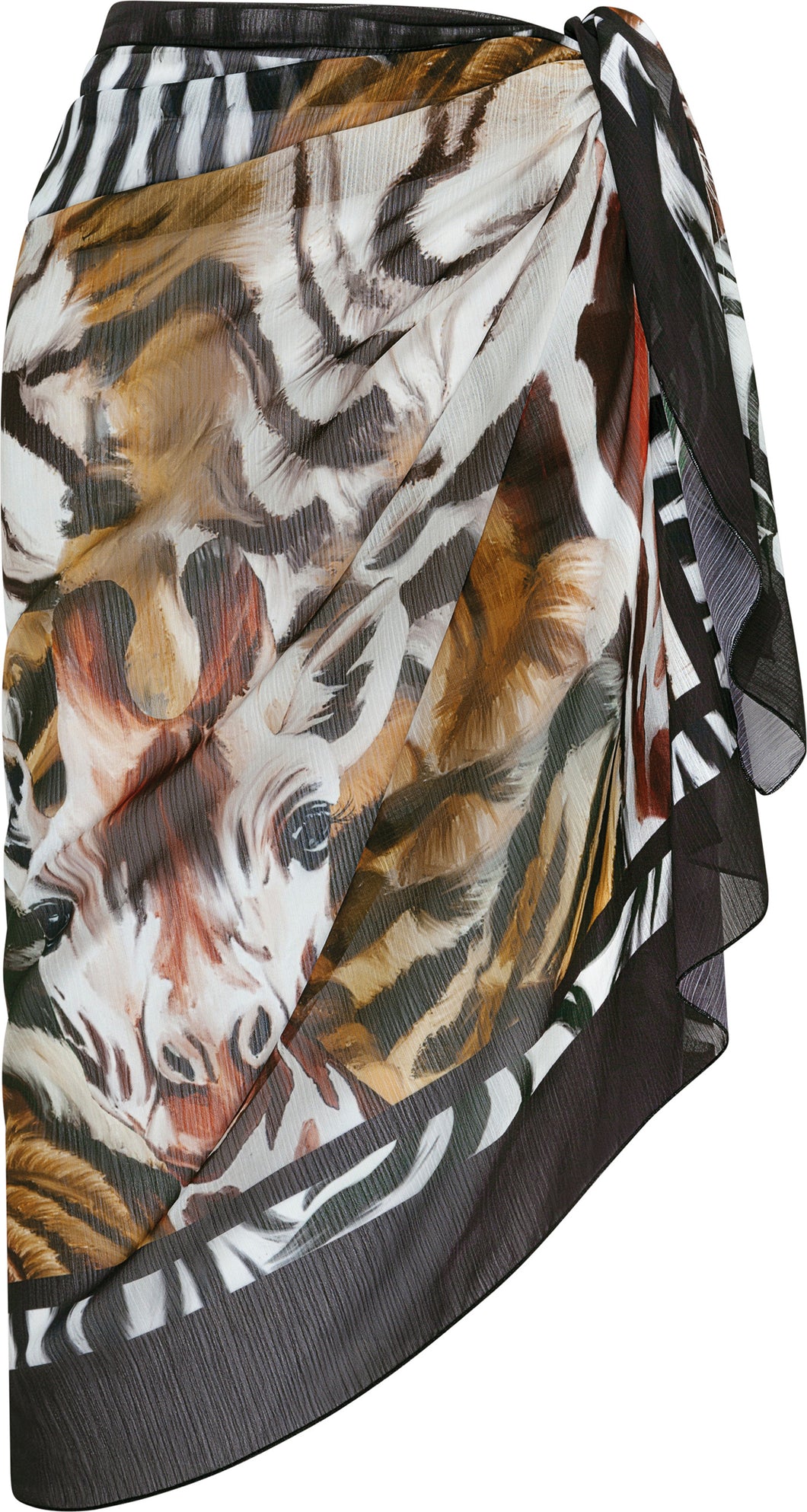Animal print chiffon sarong - Naturana
