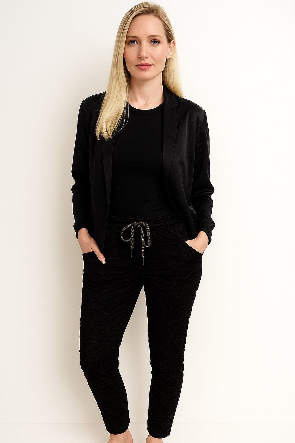 Velvet crinkle trousers - Italy