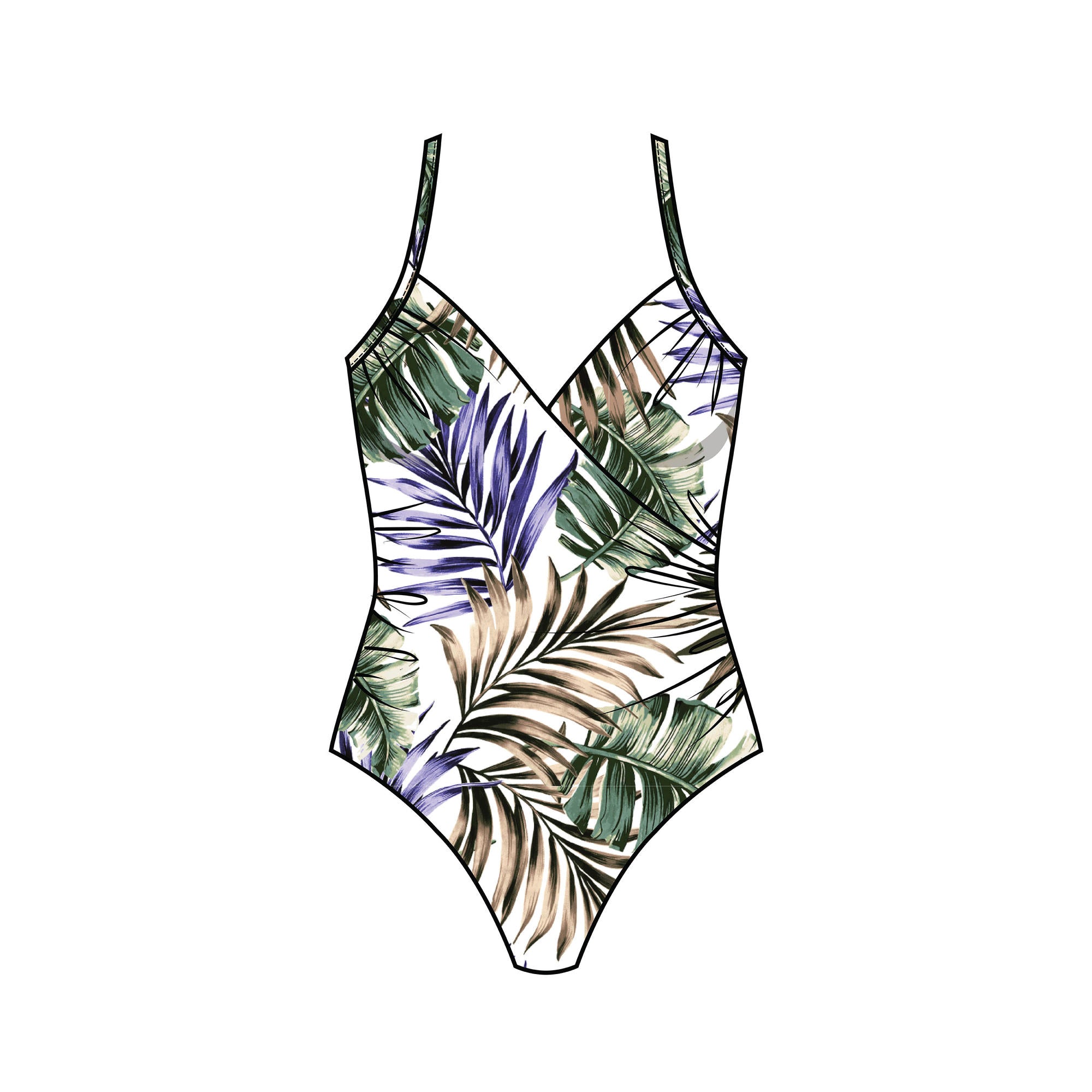 Upload image to gallery, Maillot 1pc imp. Tropicaly exotic flowers
