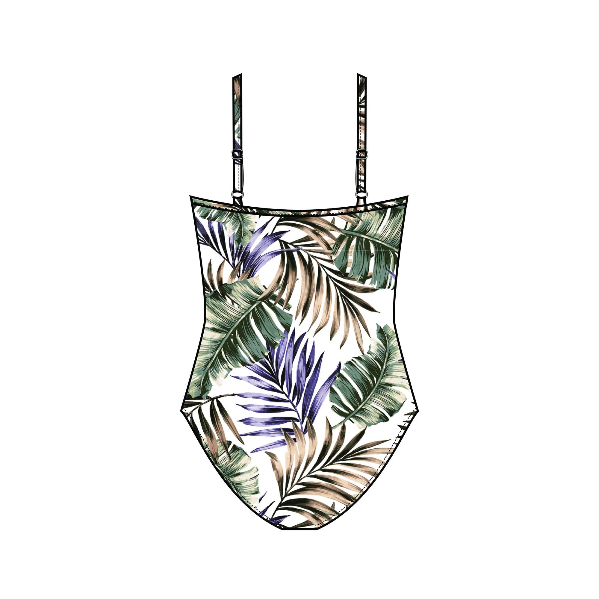 Upload image to gallery, Maillot 1pc imp. Tropicaly exotic flowers
