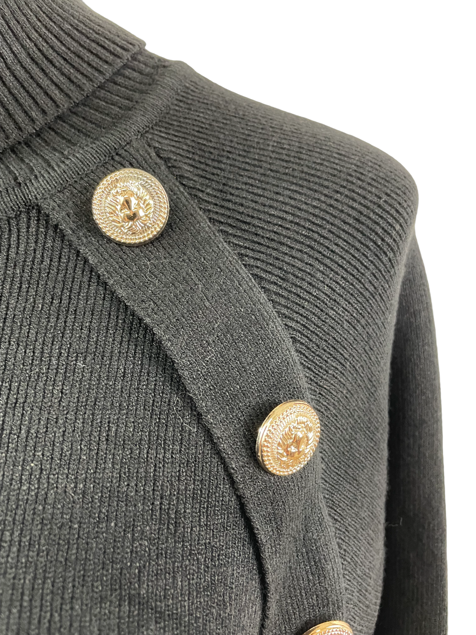 Charger l'image dans la galerie, Robe en tricot avec boutons dorés + ceinture
