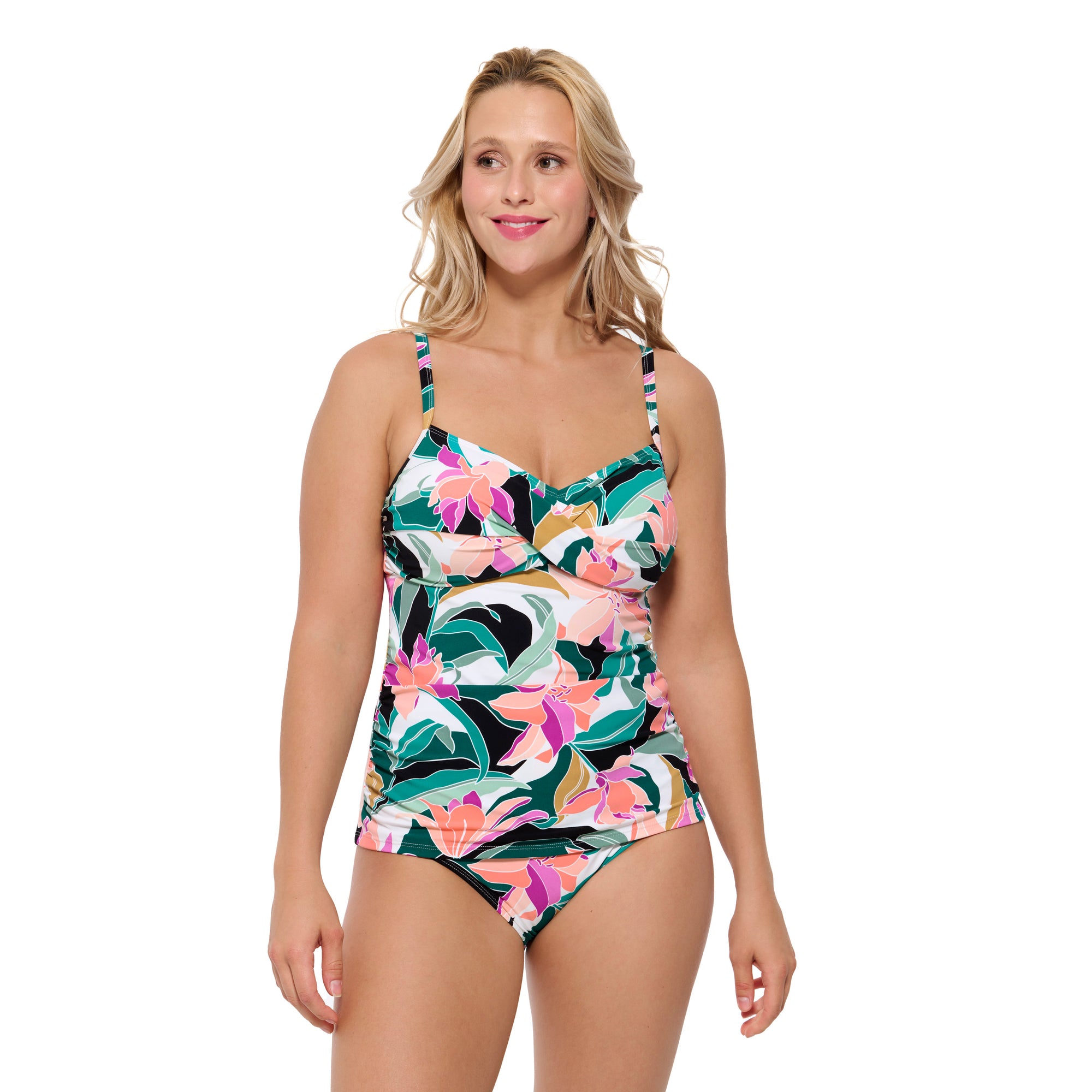 Charger l'image dans la galerie, Haut de maillot tankini imprimé exotique avec torsade - séparé
