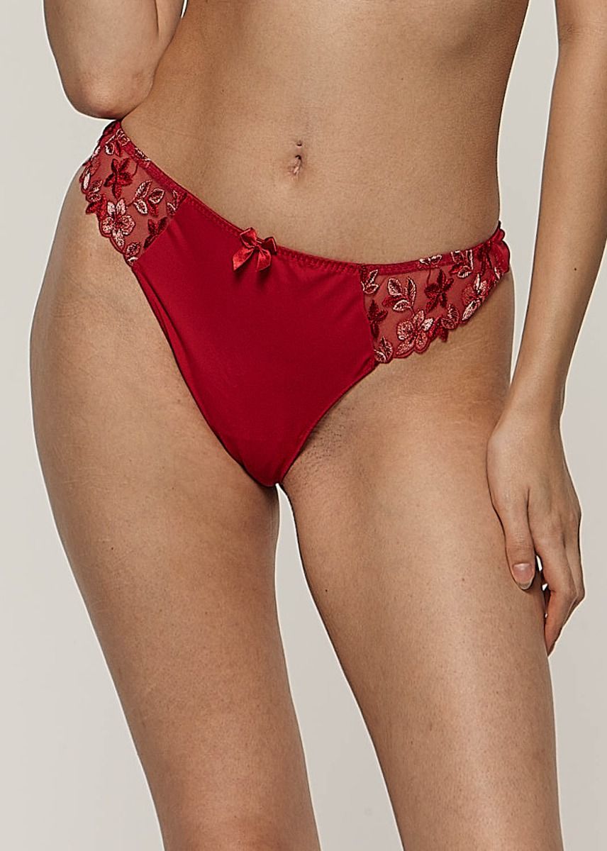 Tango panties with side embroidery