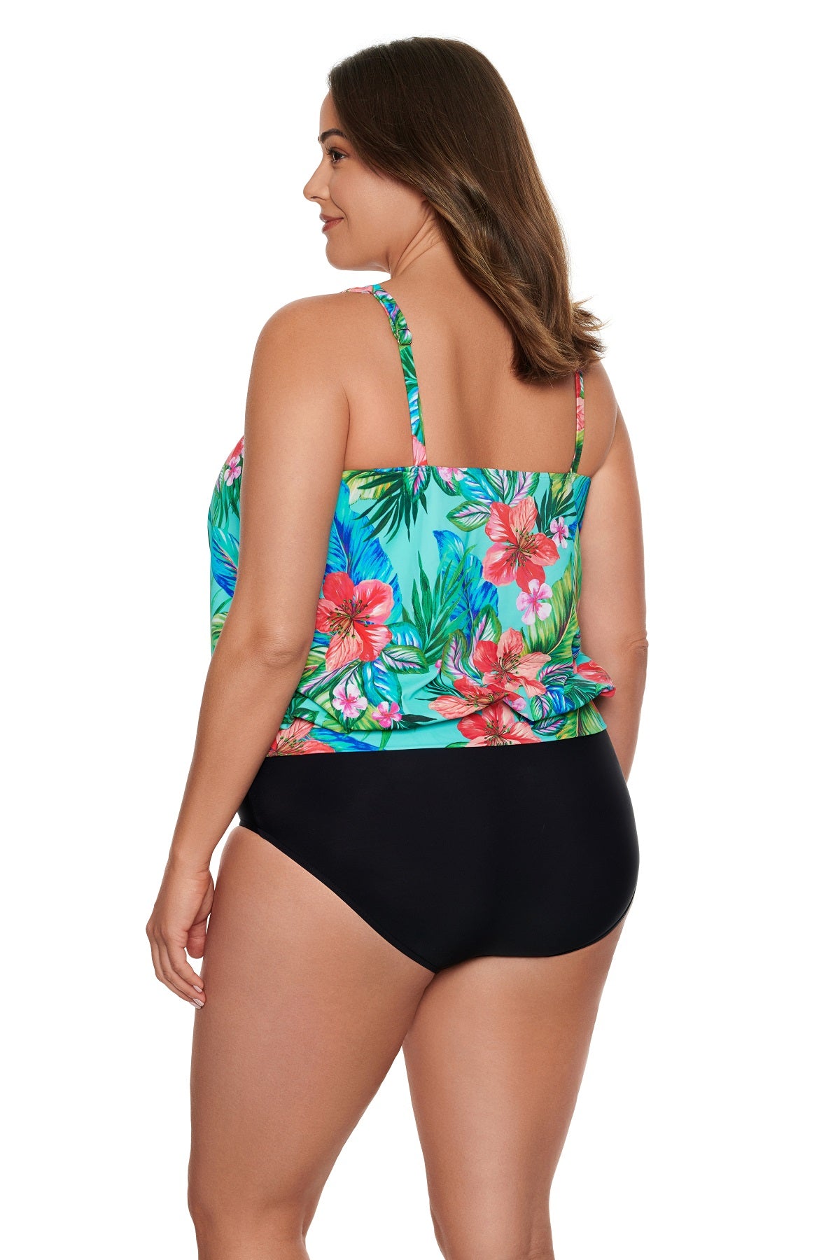 Charger l'image dans la galerie, Haut de maillot tankini-blouson séparé imp. Taste of Tropic - Tailles Plus
