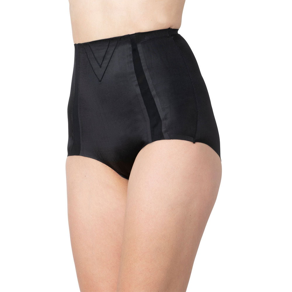Firm support panty with front panel