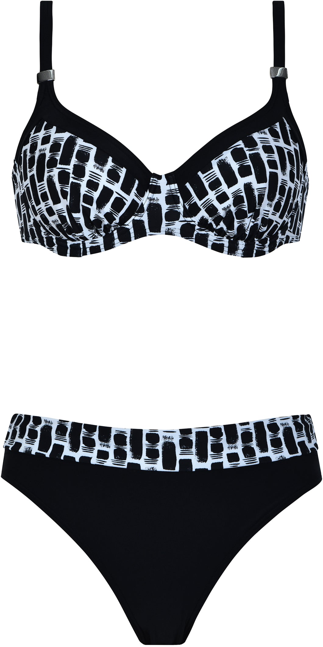 2-tone printed bikini set