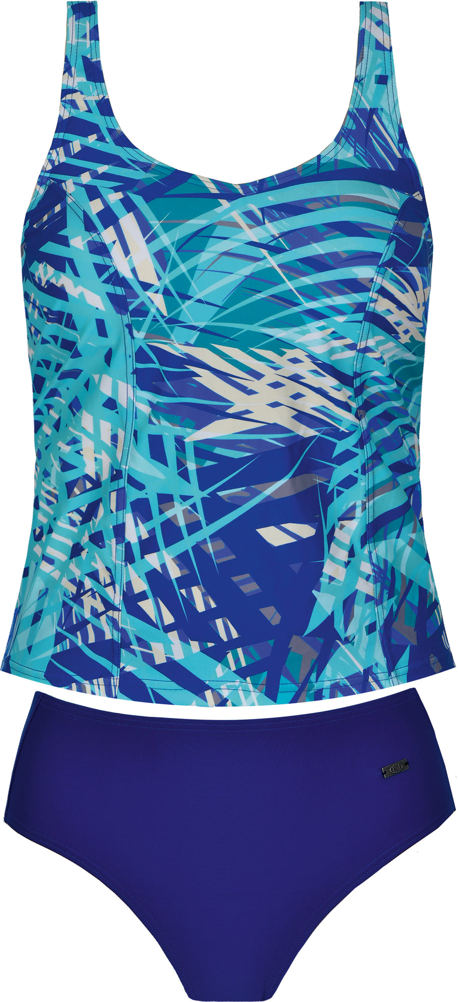 Charger l'image dans la galerie, Ensemble maillot tankini au haut imprimé exotique
