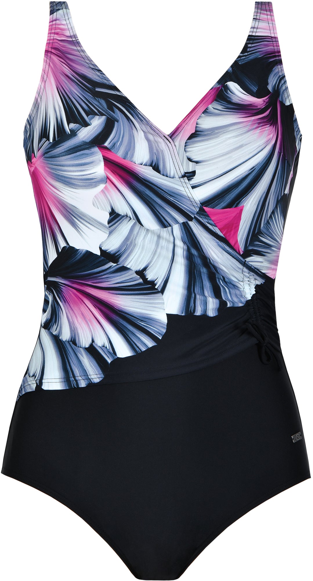 Charger l'image dans la galerie, Maillot 1 pce fauxkini croisé fleurs exotiques
