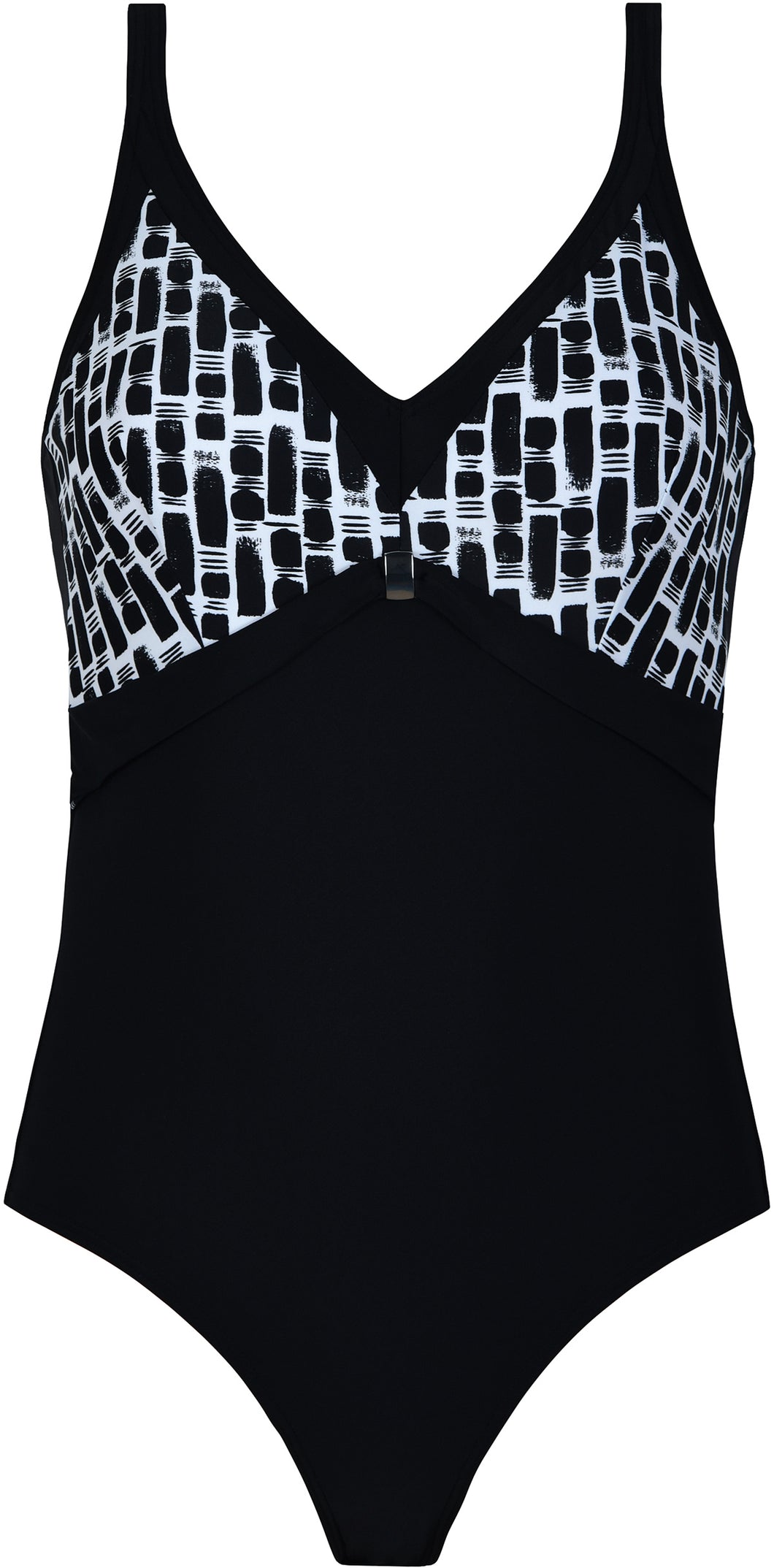 1 pce uni bust print swimsuit