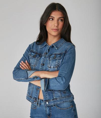 Charger l'image dans la galerie, Veste classique en jean extensible - Lola Jeans
