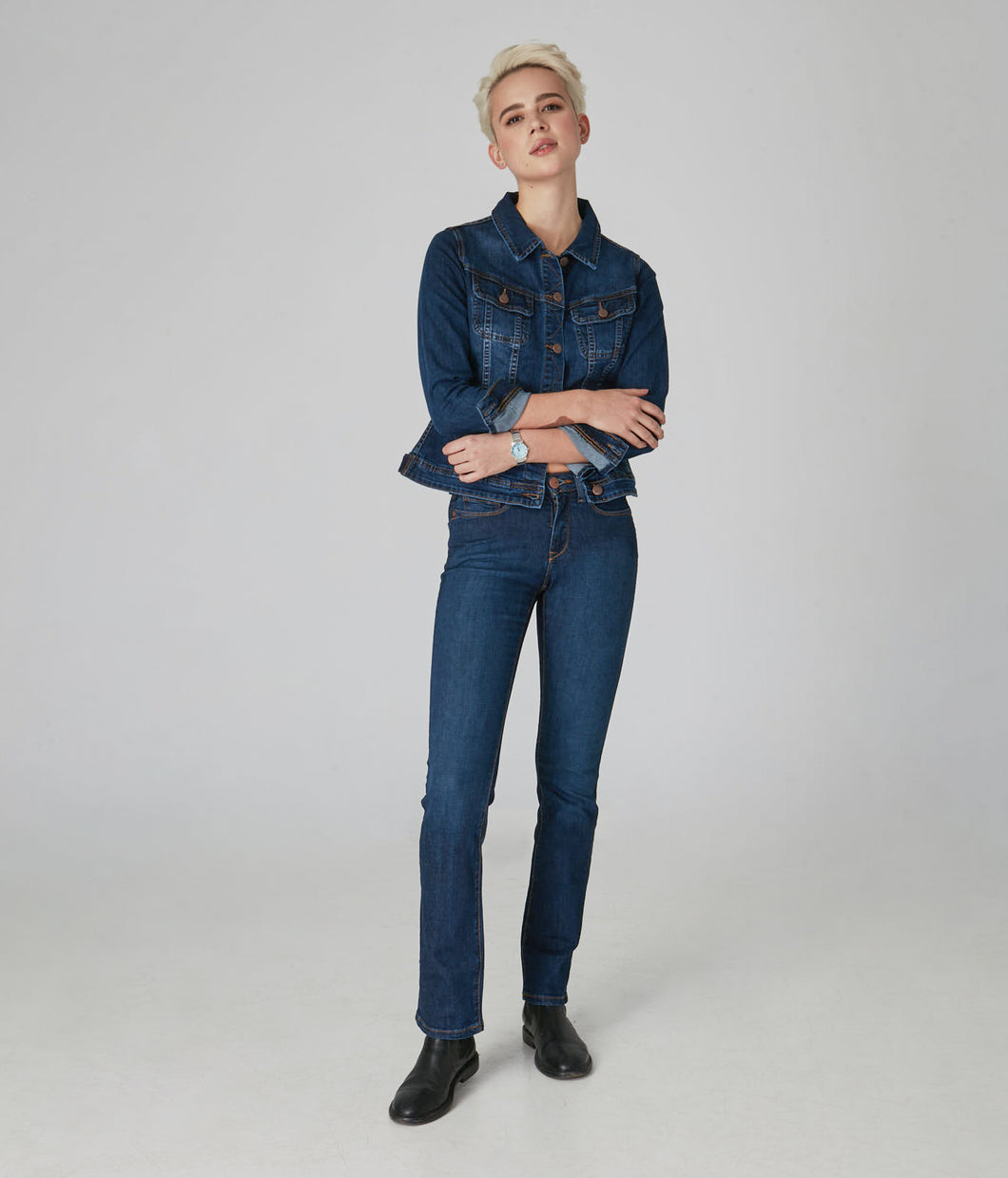 Straight-leg stretch denim pants - Lola Jeans