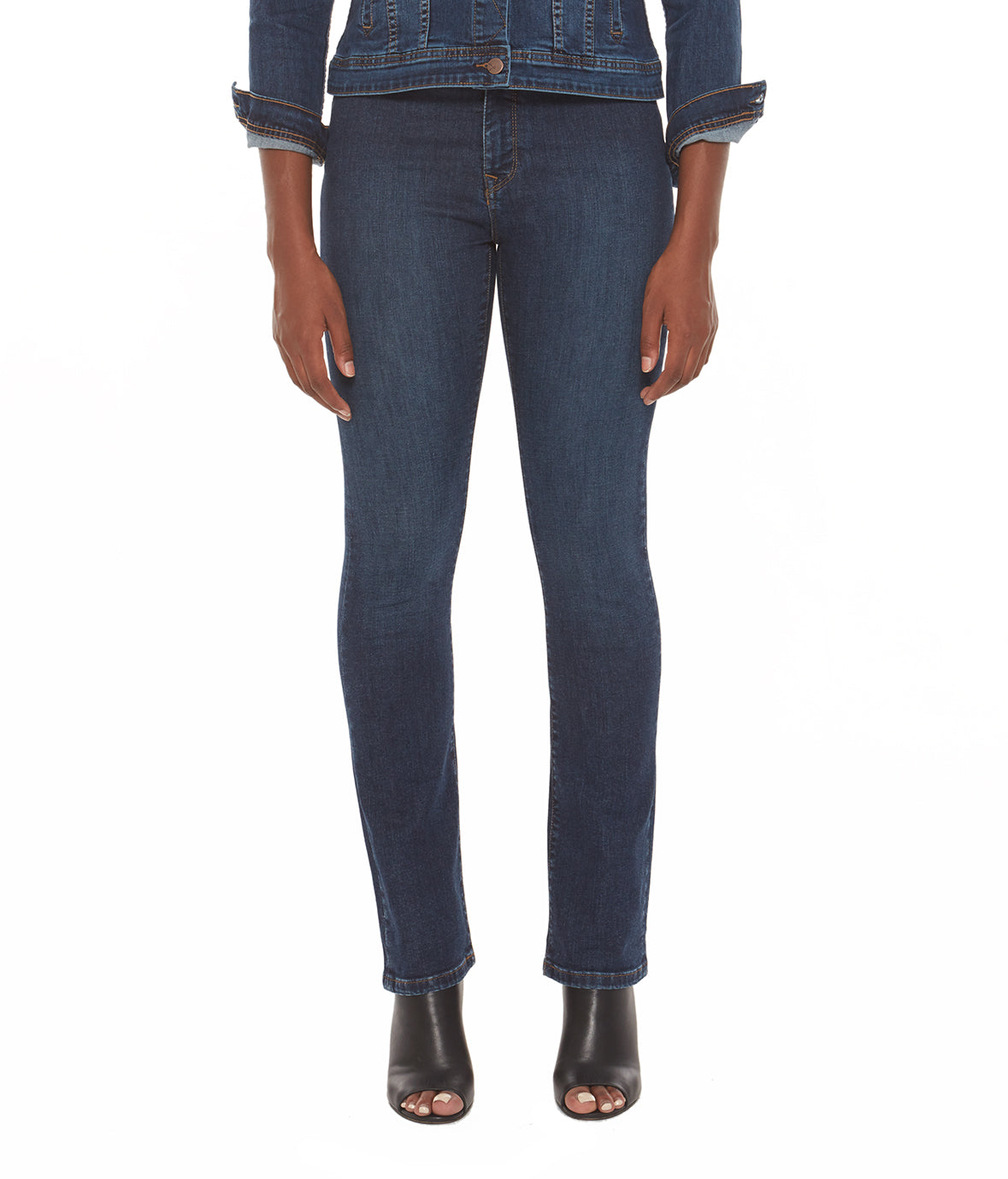 Upload image to gallery, Straight leg stretch denim pants - Lola Jeans
