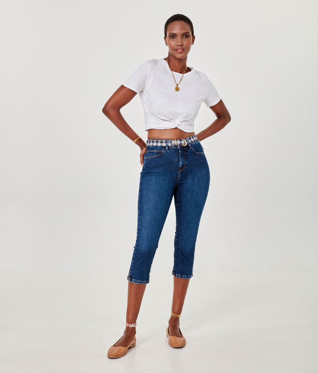 High-waisted capri jeans - Lola Jeans