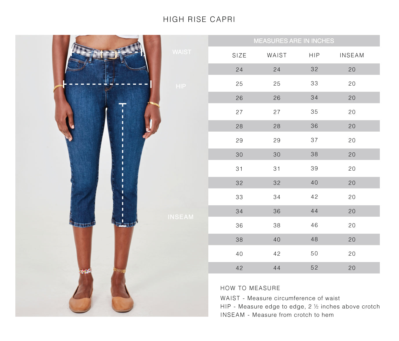 Upload image to gallery, High-waisted capri jean pants - Lola Jeans
