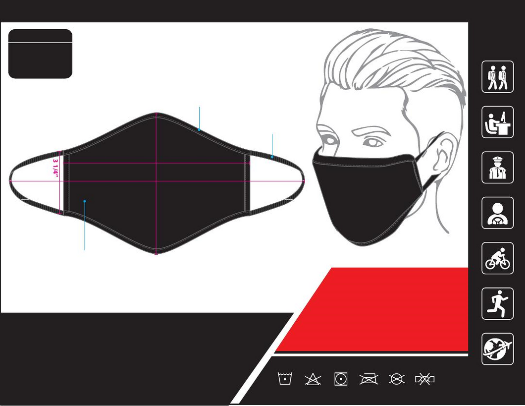 Single mask 100% cotton