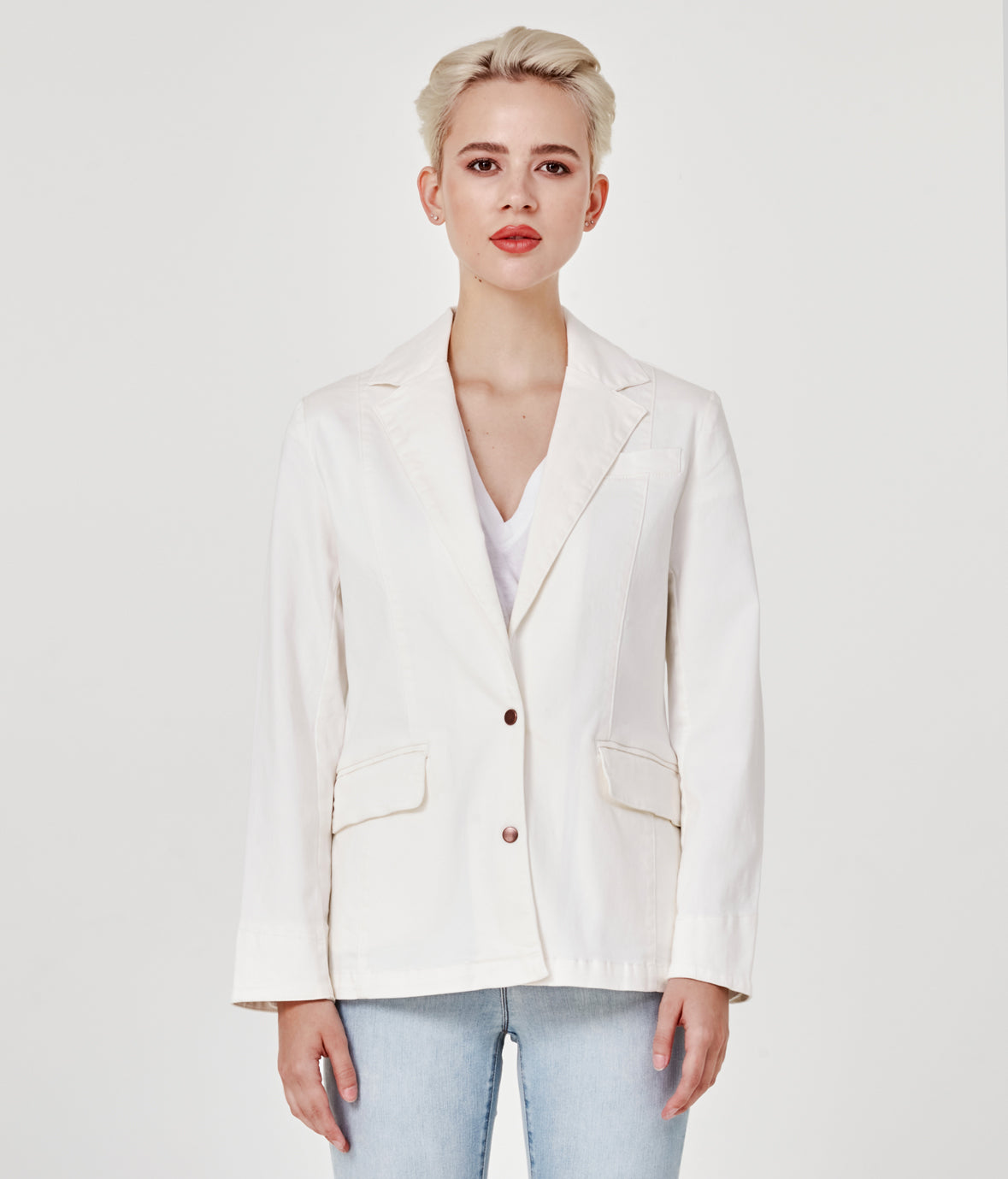 Upload image to gallery, Stretch denim jacket-blazer
