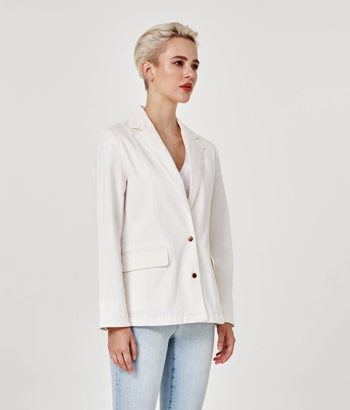 Upload image to gallery, Stretch denim jacket-blazer
