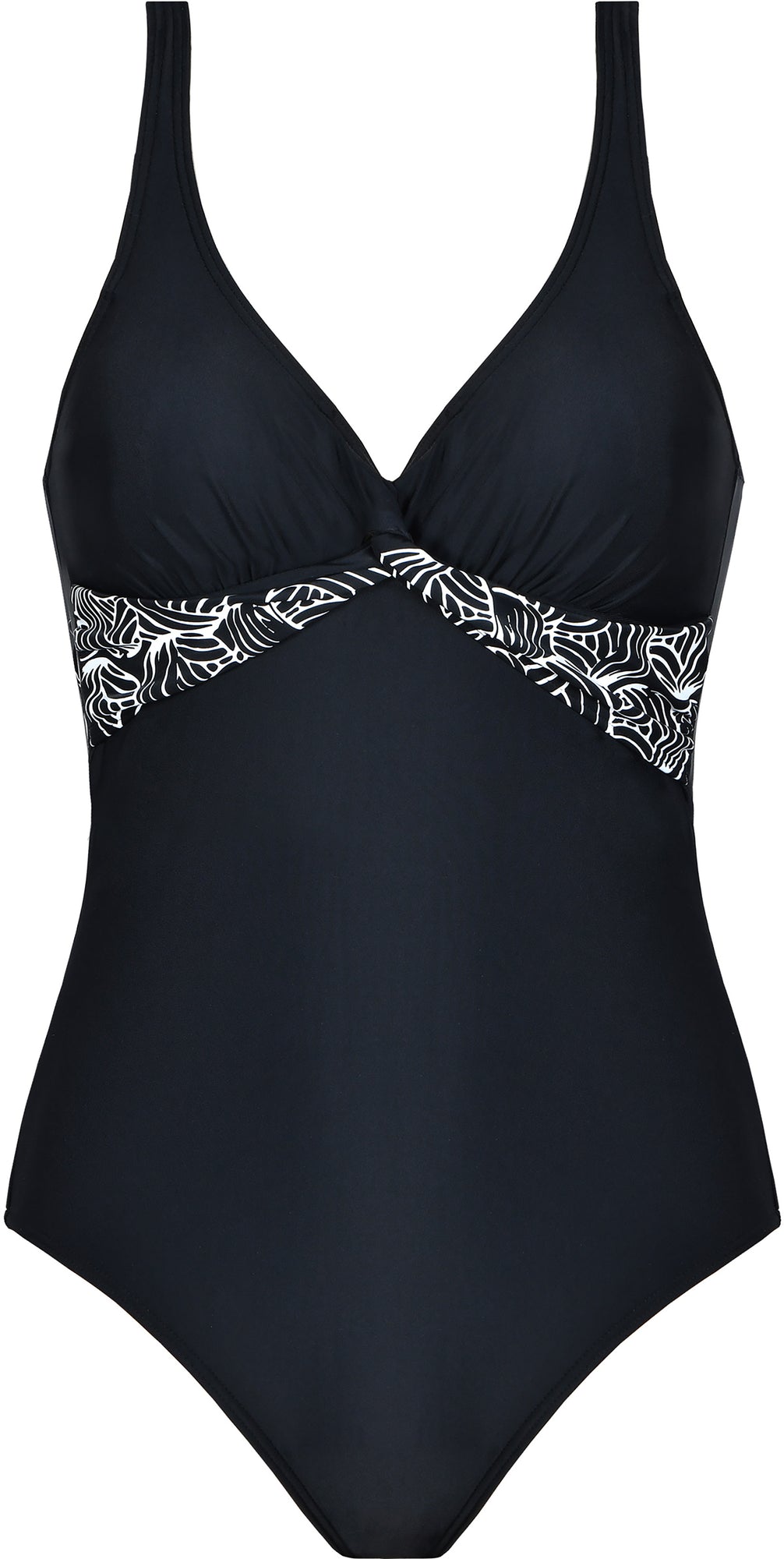 Upload image to gallery, Maillot 1 pce uni avec drapé imprimé
