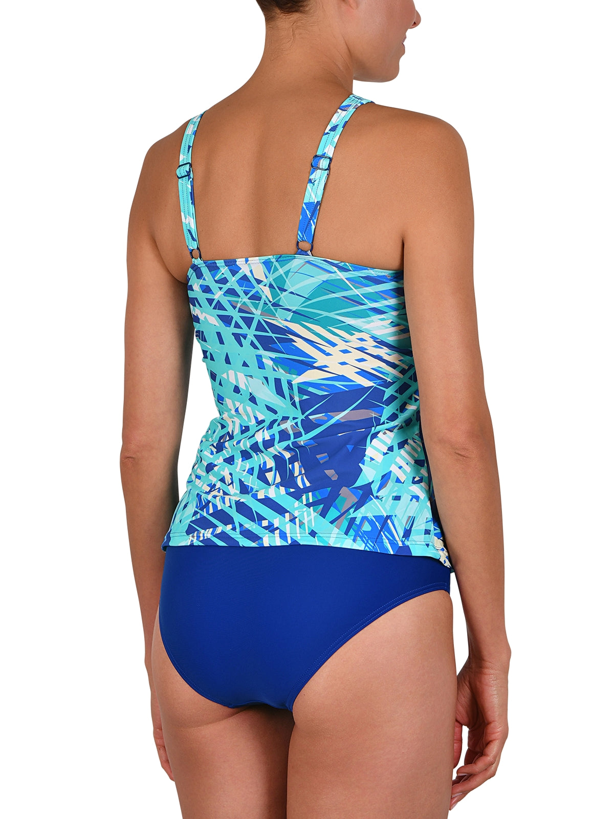 Charger l'image dans la galerie, Ensemble maillot tankini au haut imprimé exotique
