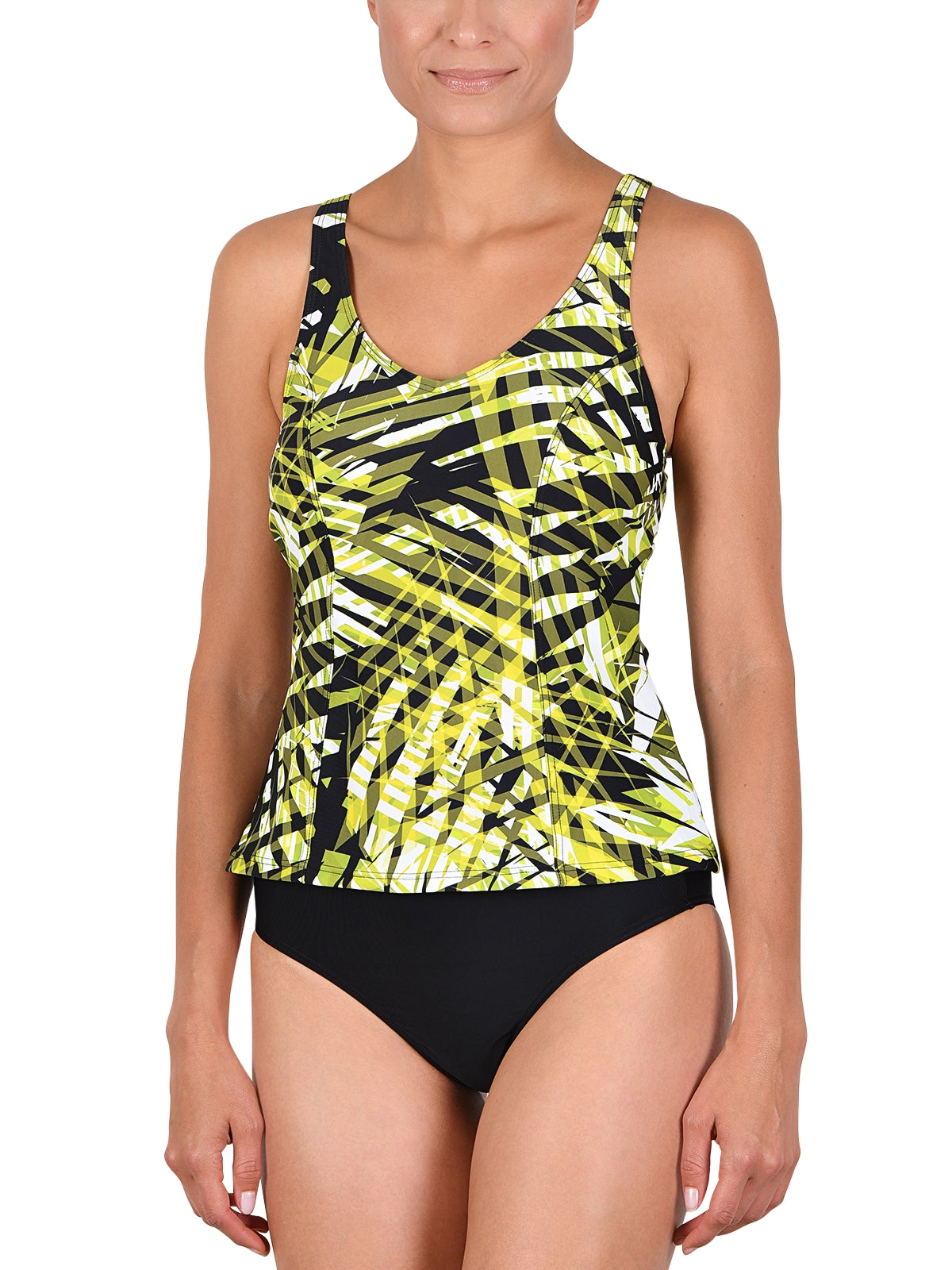 Charger l'image dans la galerie, Ensemble maillot tankini au haut imprimé exotique
