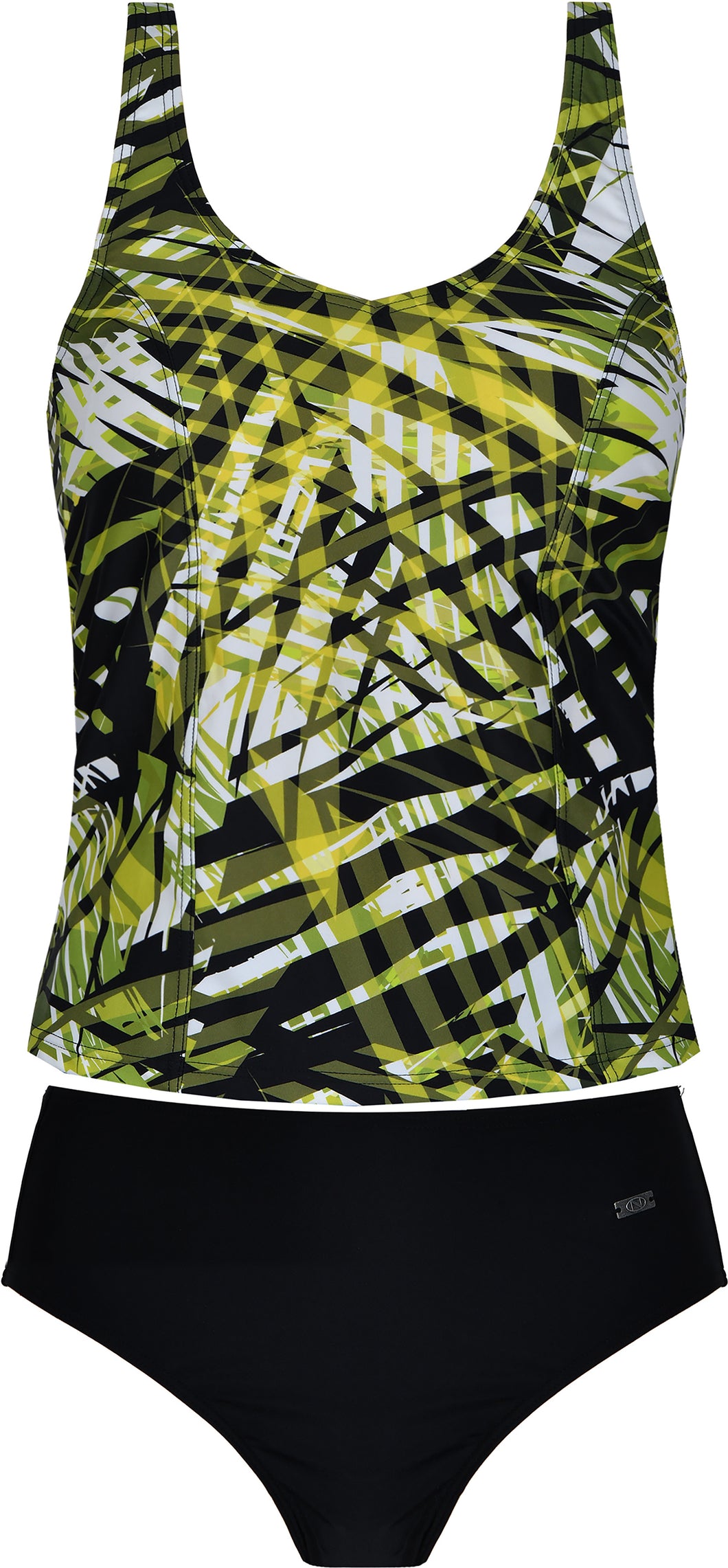 Tankini swimsuit set with exotic print Top