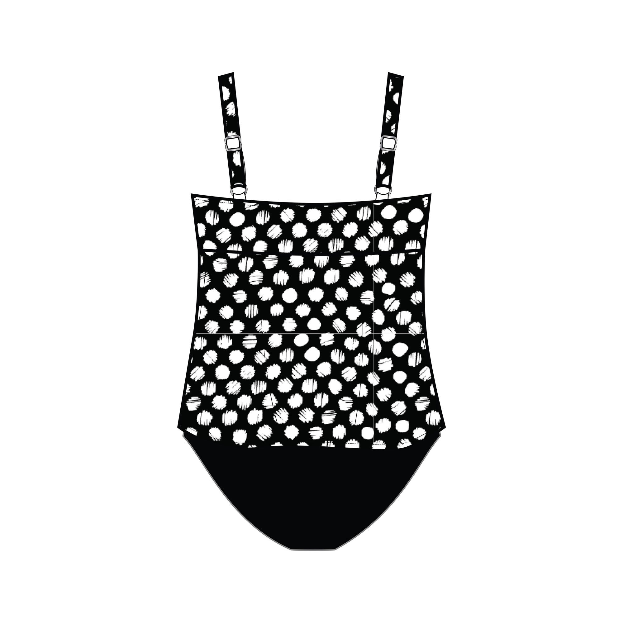 Upload image to gallery, Maillot 1 pce fauxkini à rangées de volants
