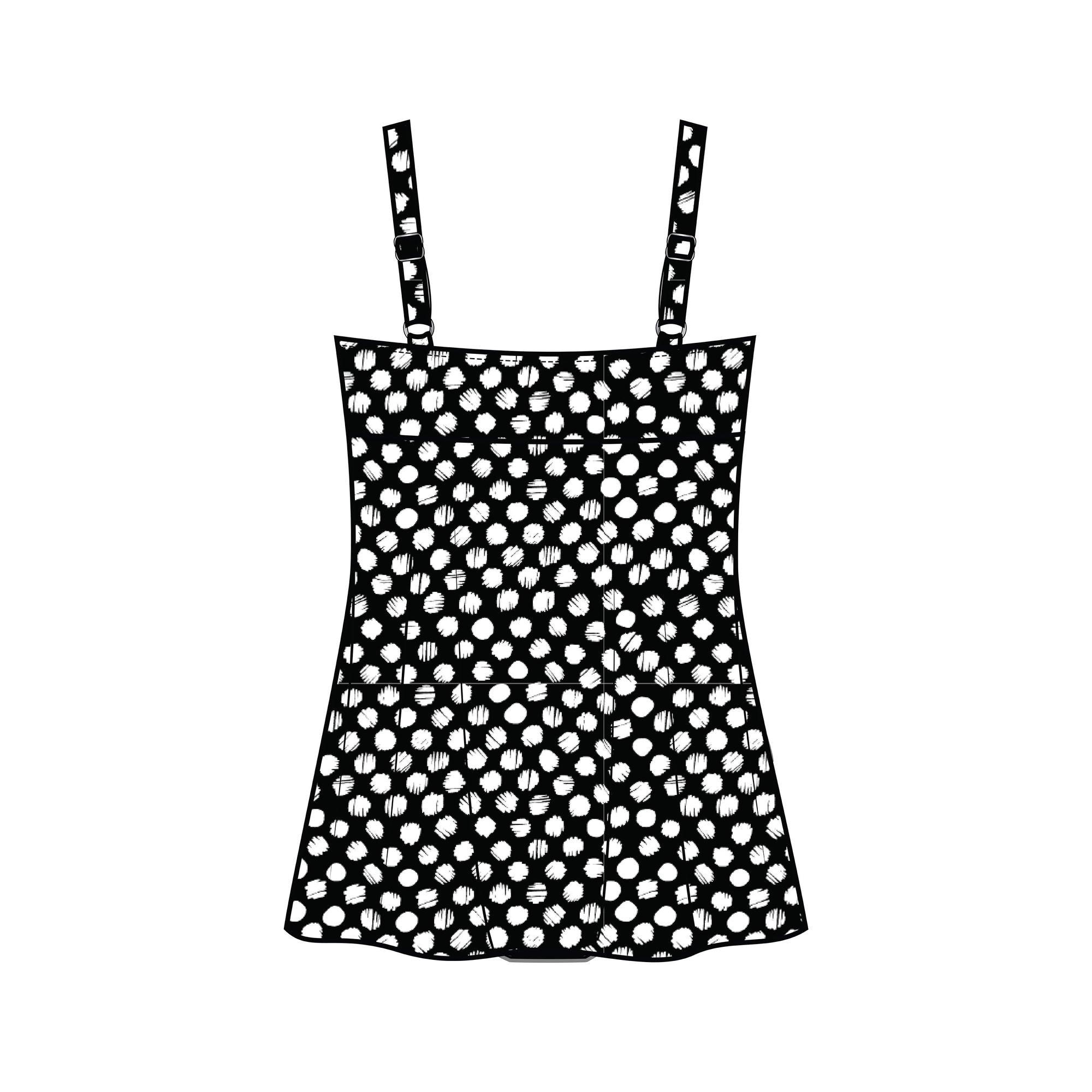 Upload image to gallery, Swimsuit dress 1 pce with rows of ruffles
