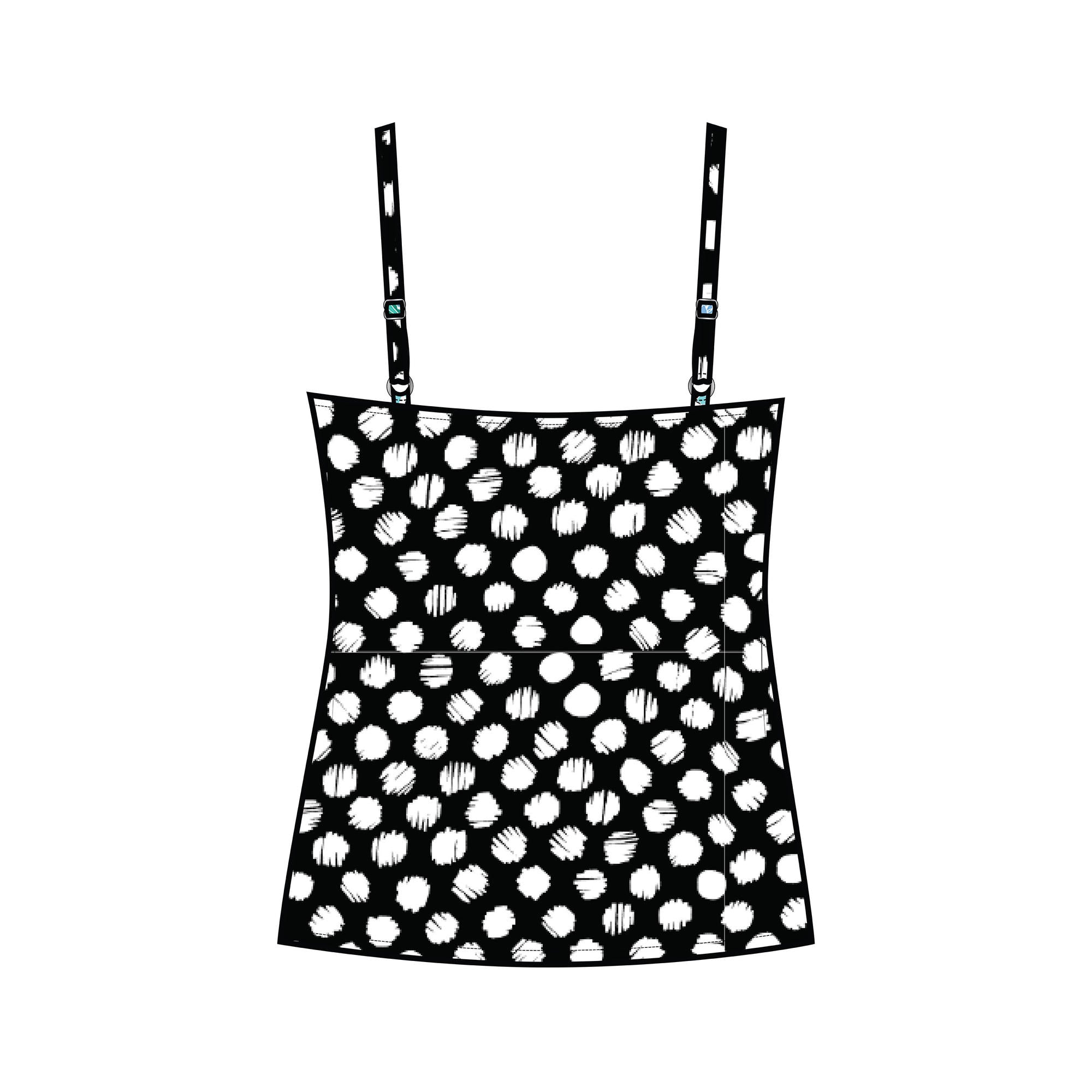 Upload image to gallery, Tankini swimsuit Top with row of ruffles suitable for mastectomy
