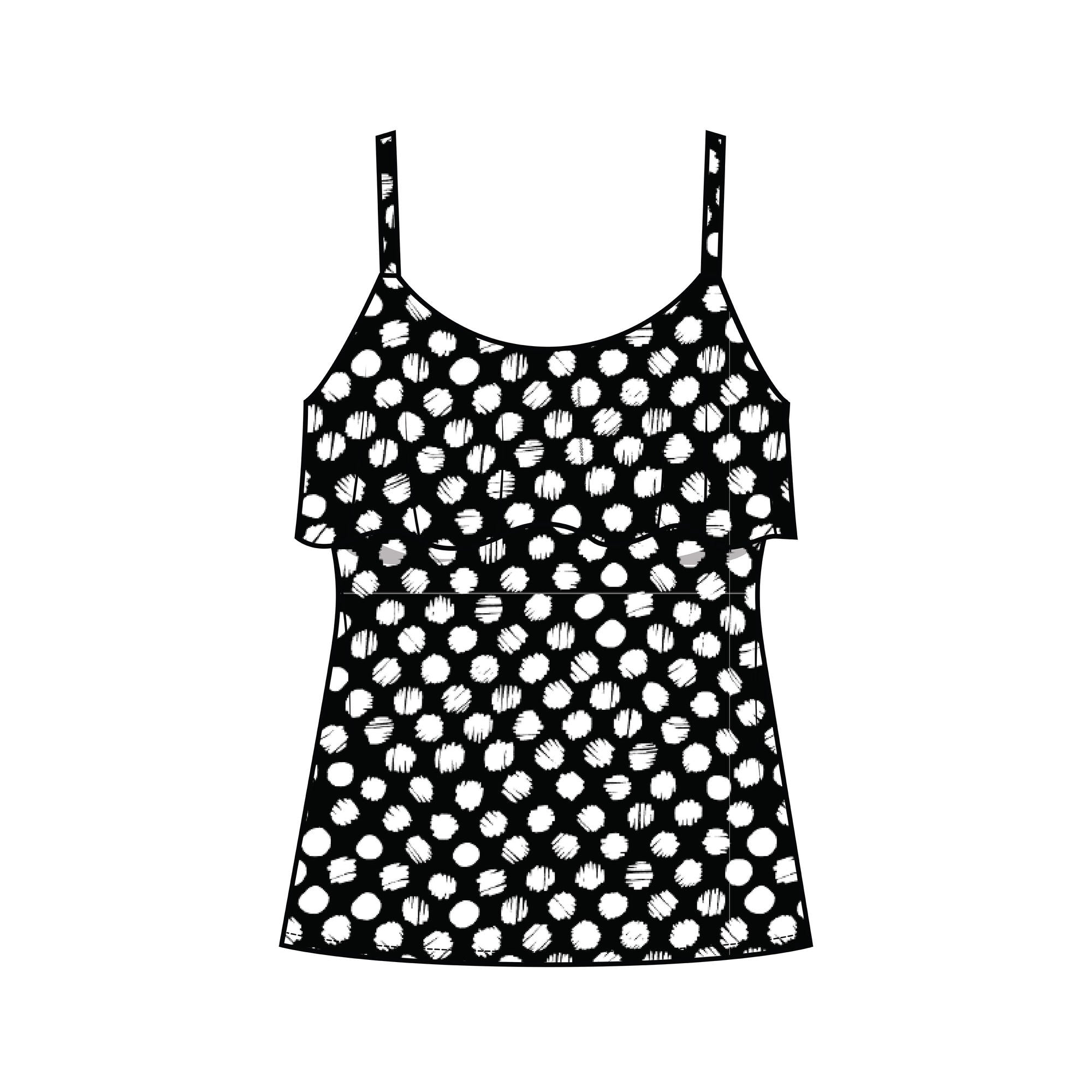 Upload image to gallery, Tankini swimsuit Top with row of ruffles suitable for mastectomy
