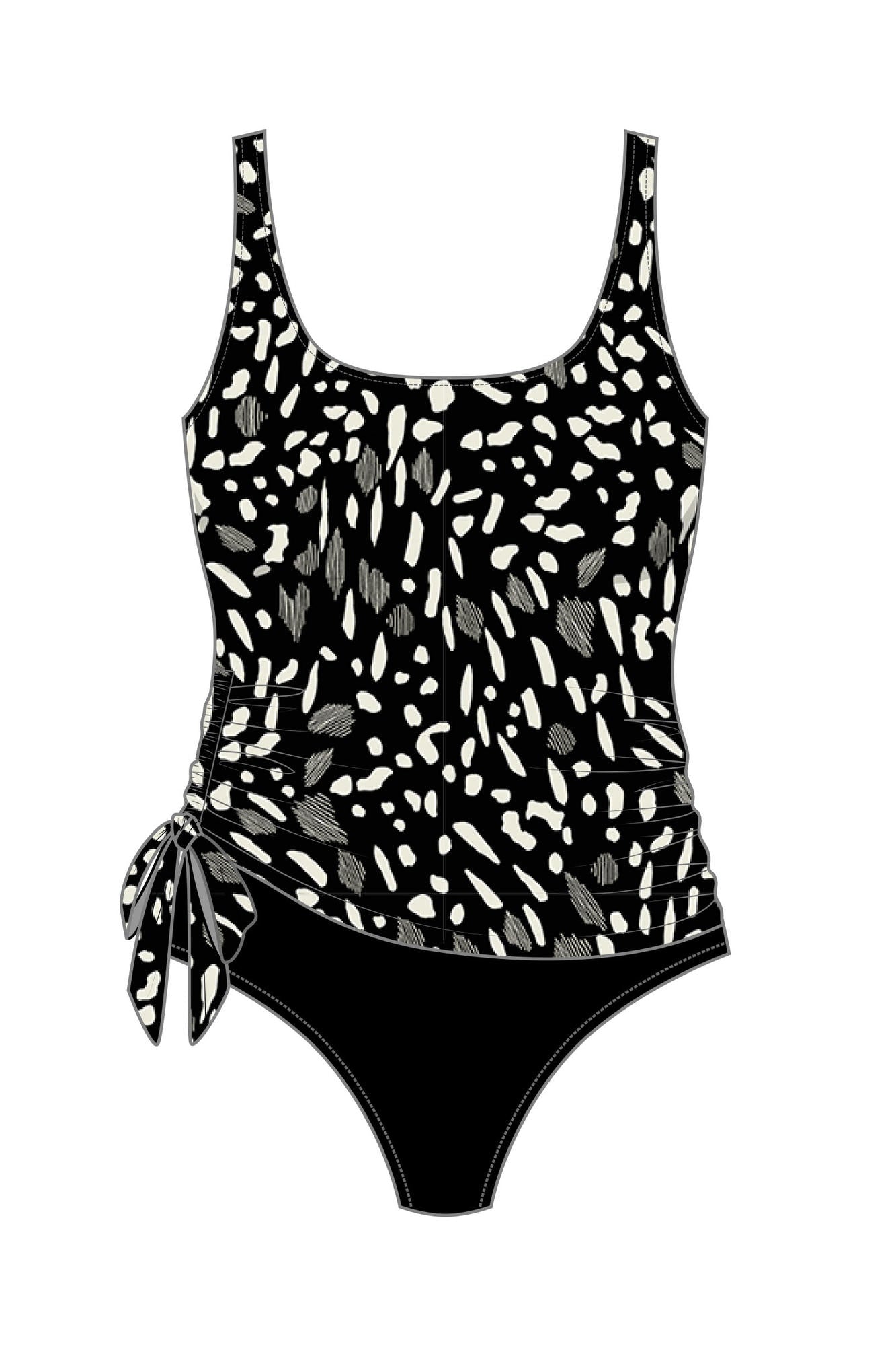 Charger l'image dans la galerie, Maillot 1 pièce fauxkini Jungle dot - Tailles Plus

