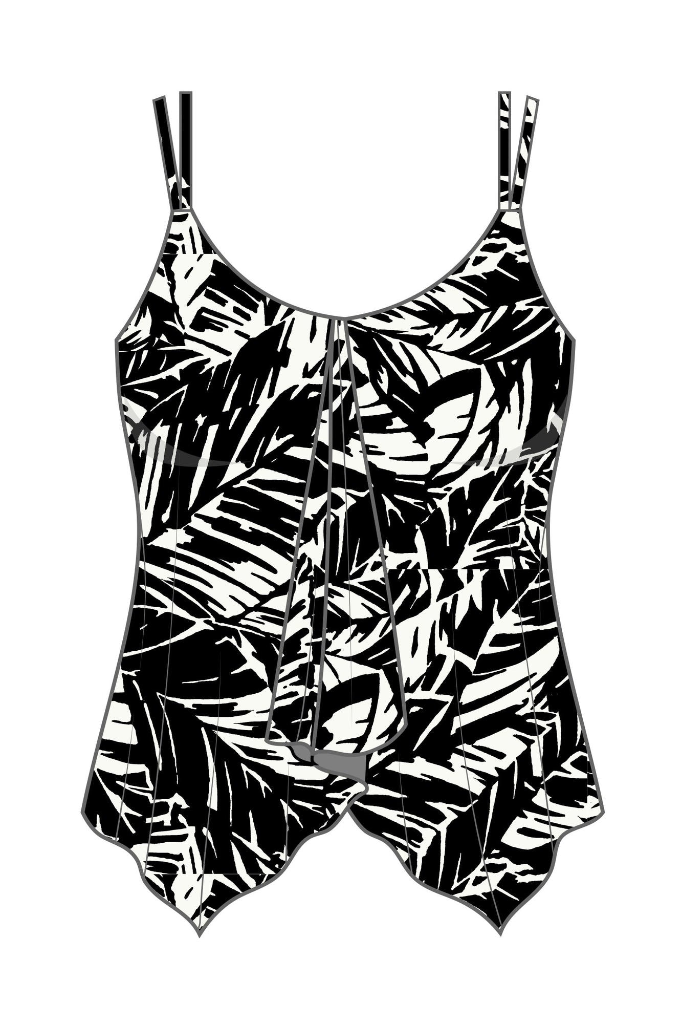 Charger l'image dans la galerie, Haut de maillot tankini séparé imp. Electric Palm
