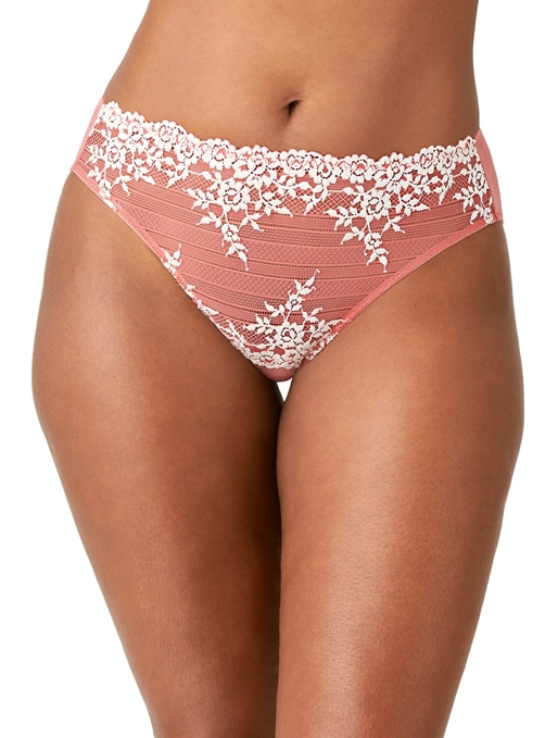 2-tone lace front cutaway panty