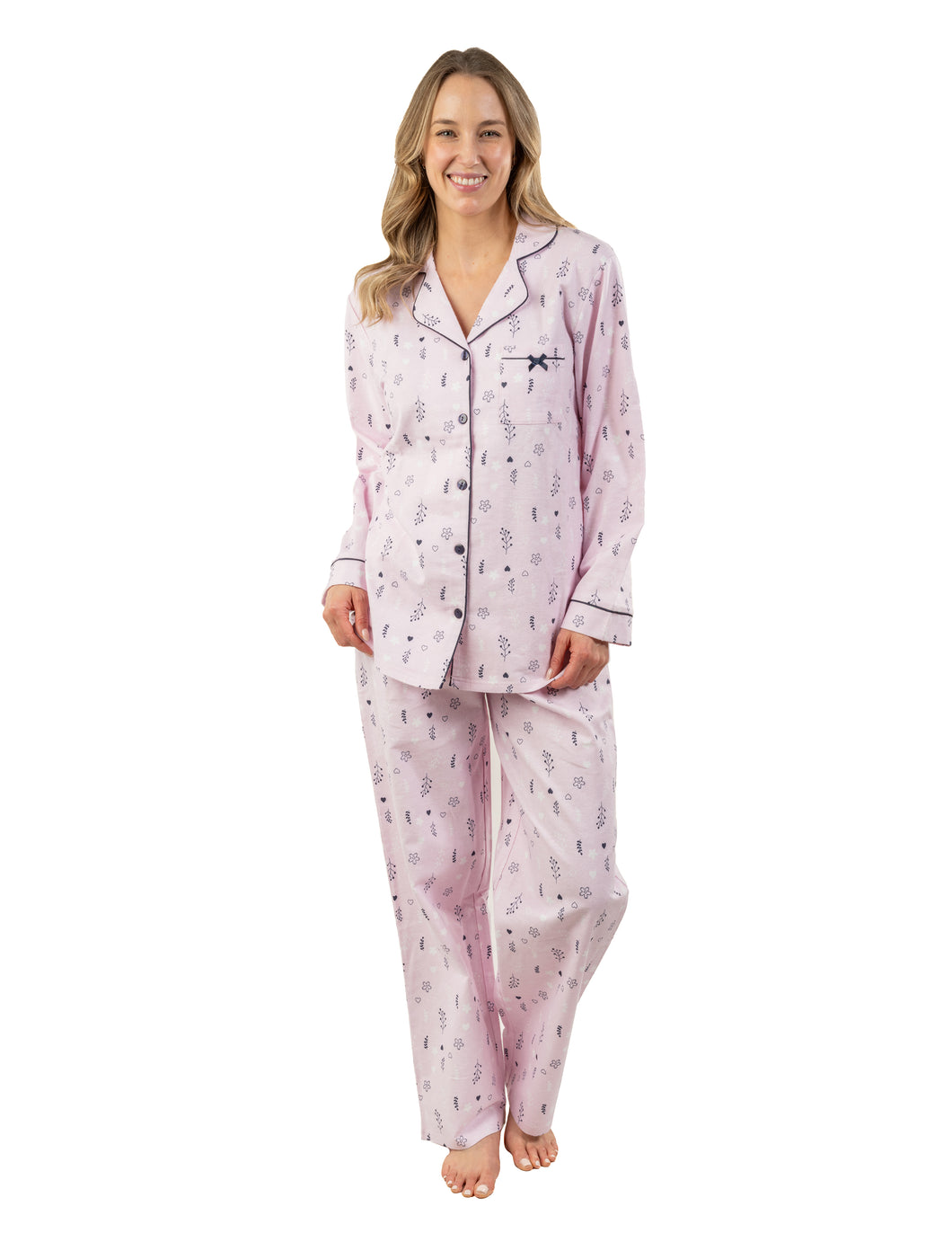 Pyjama boutonné en flanelle