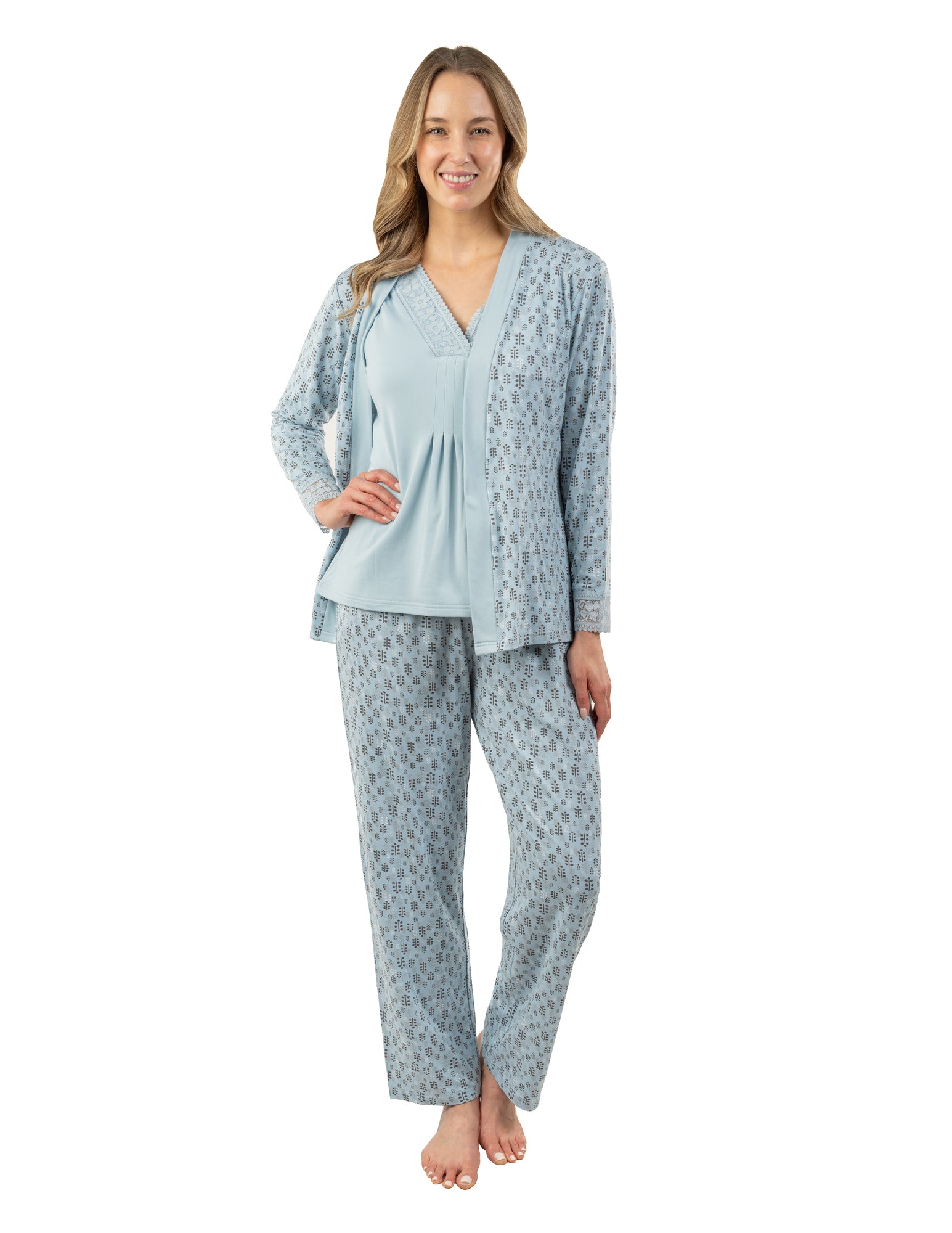 Charger l&#39;image dans la galerie, Ensemble 3 pièces pyjama et kimono

