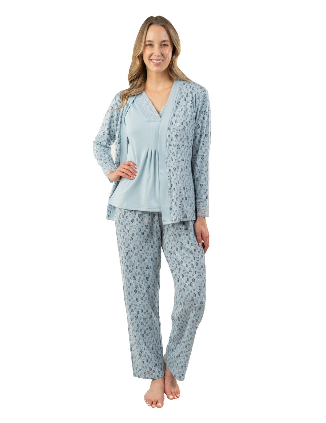 Ensemble 3 pièces pyjama et kimono