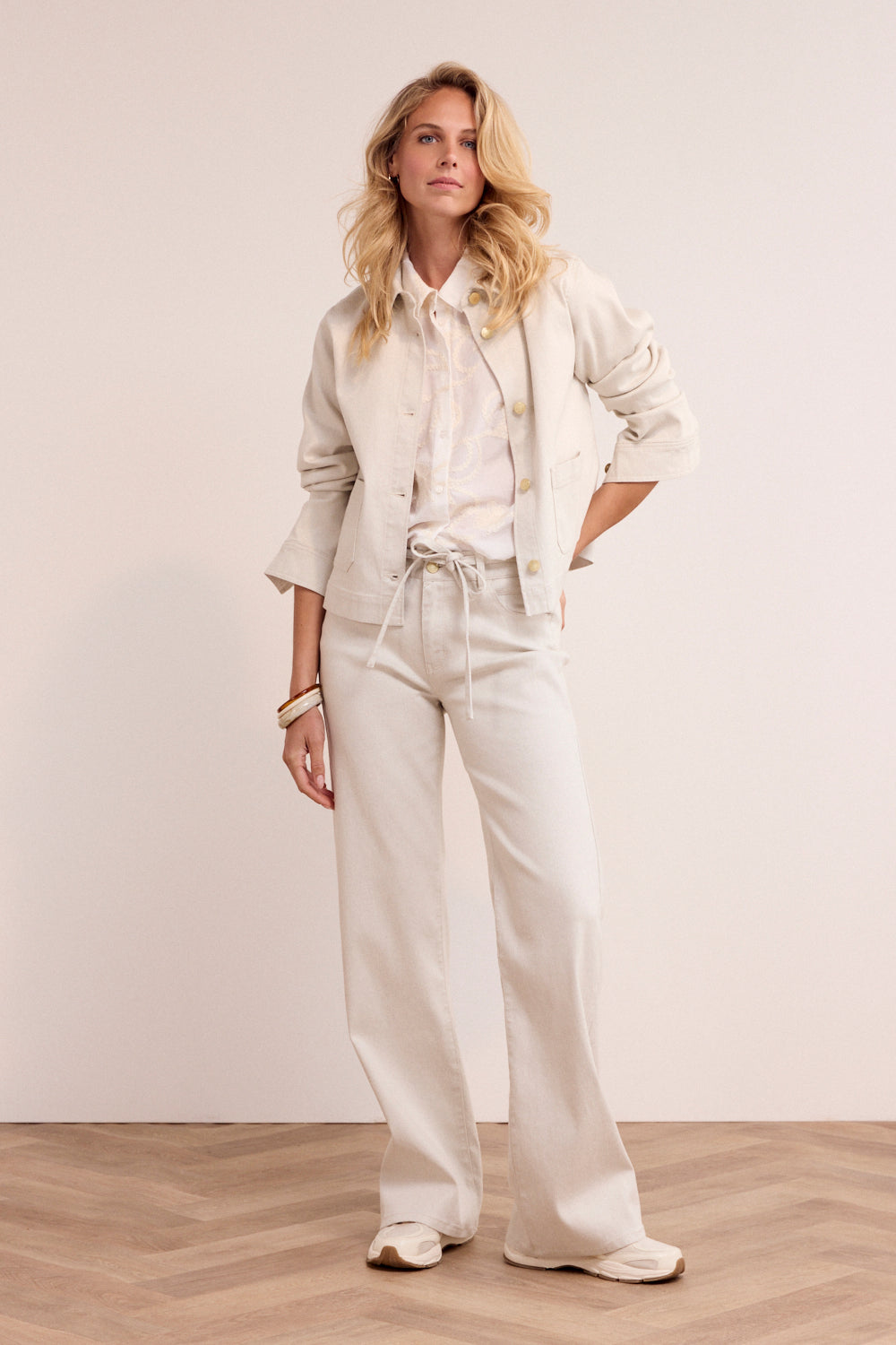 Charger l'image dans la galerie, Pantalon droit en denim avec lurex - Tramontana
