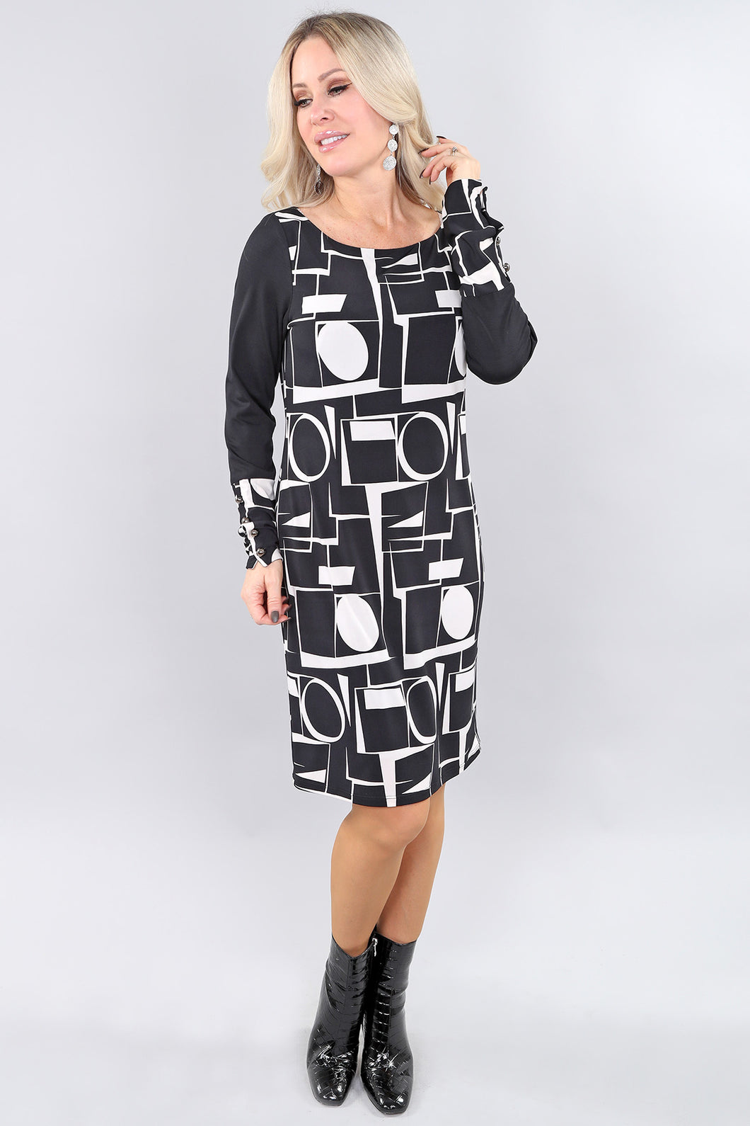 Robe doublée imprimée géométrique - Michael Tyler