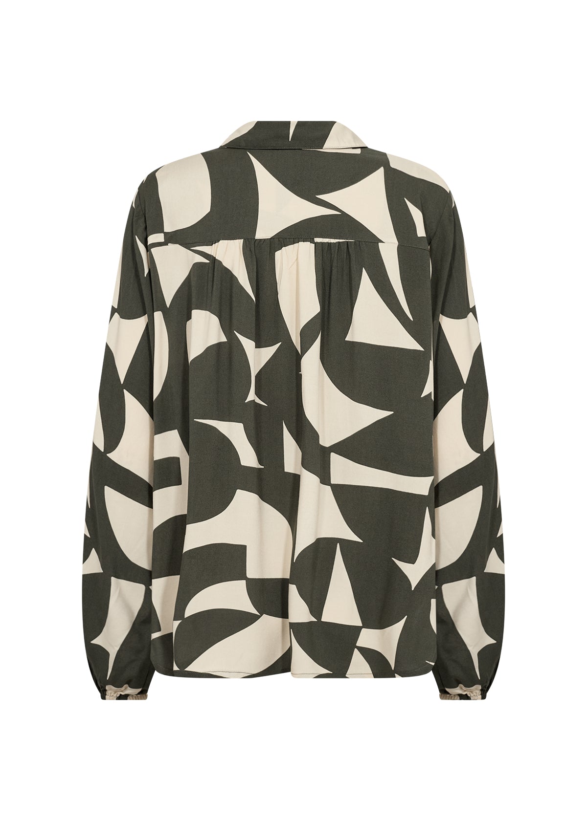 Charger l'image dans la galerie, Blouse col chemisier à imprimé abstrait
