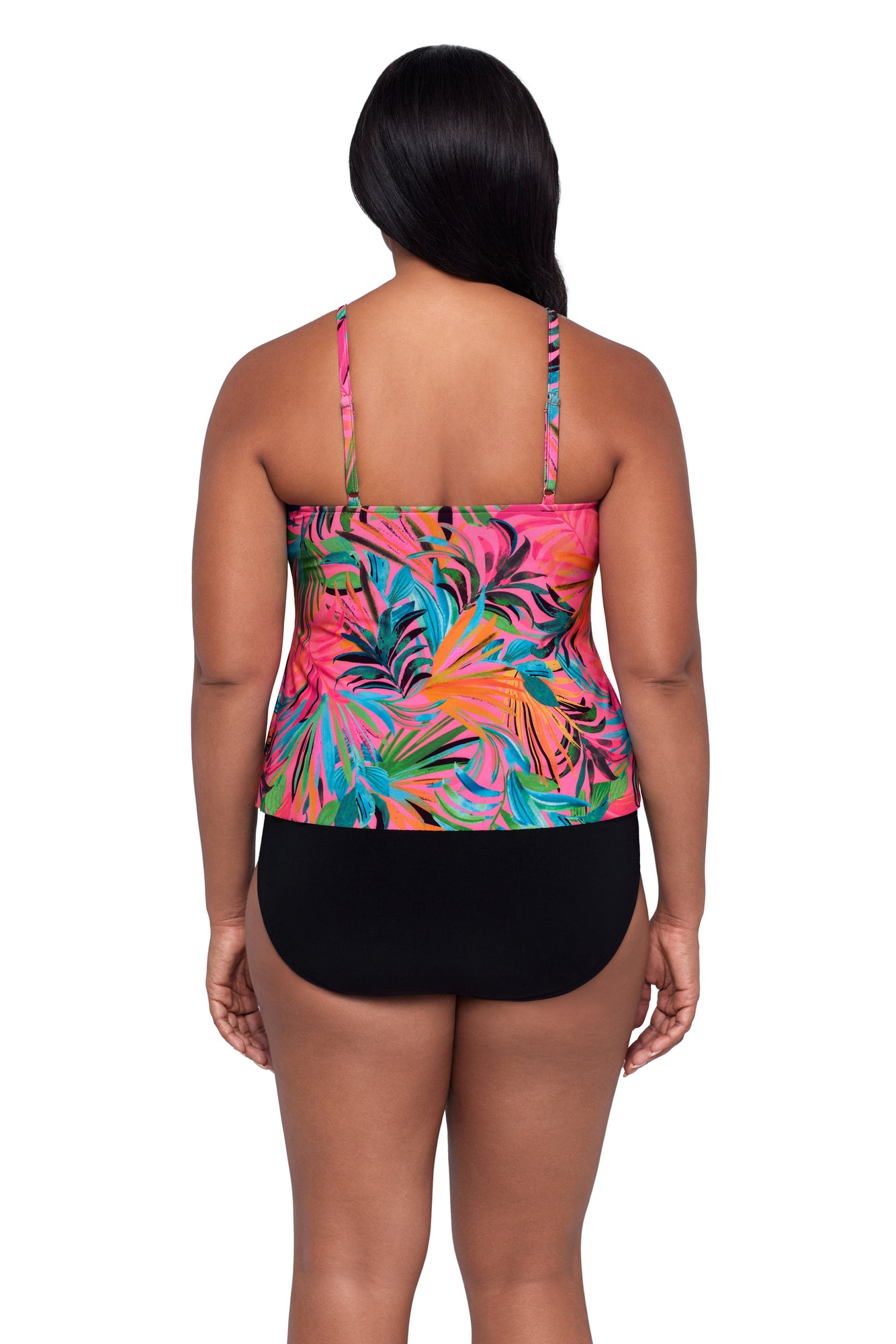 Charger l'image dans la galerie, Haut de maillot tankini à volants et en pointe Palmiers amazoniens - Séparé
