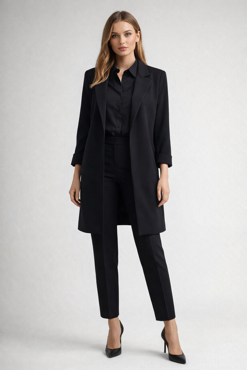 Charger l'image dans la galerie, Veste stylée trois quart à empiècements
